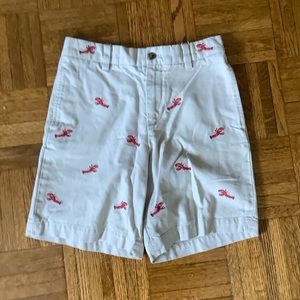 Khaki shorts for boys - with lobsters
